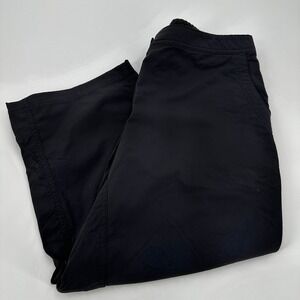 L.L. Bean Women's Black Capri Pants Size‎ 12 Regular Cargo Style Zip Pockets